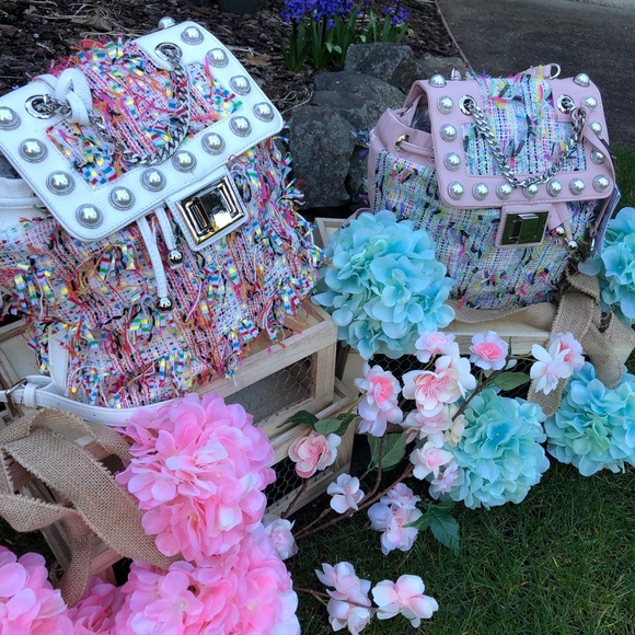 Alex Max Multi Color Loose Tweed Backpack - Picture 2 of 6